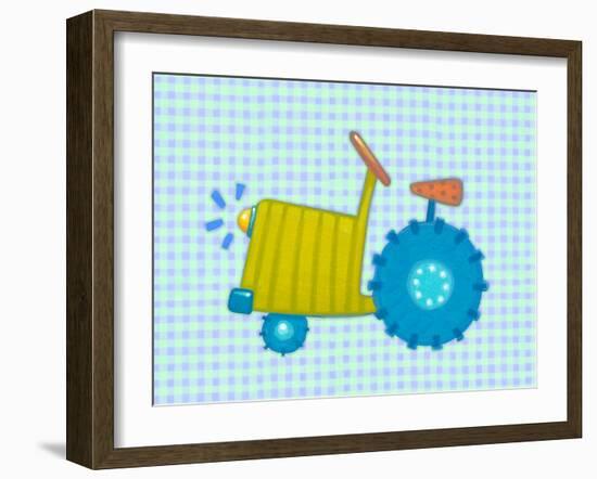 Blue Tractor-Viv Eisner-Framed Art Print