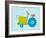 Blue Tractor-Viv Eisner-Framed Art Print