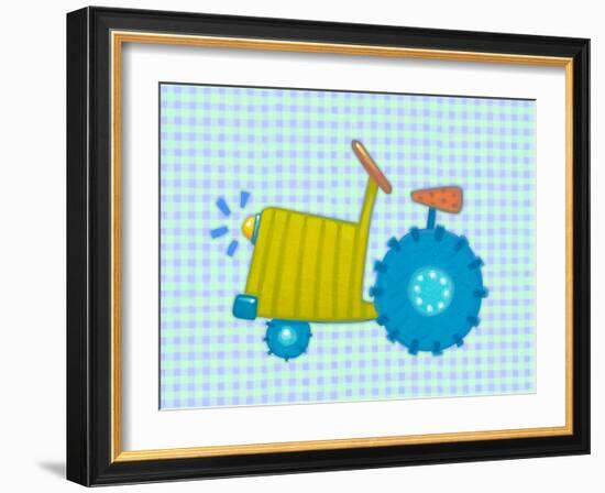 Blue Tractor-Viv Eisner-Framed Art Print