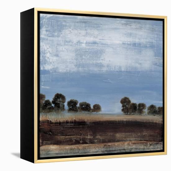 Blue Tree Line-Simon Addyman-Framed Stretched Canvas