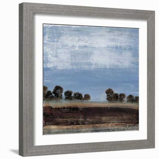 Blue Tree Line-Simon Addyman-Framed Art Print