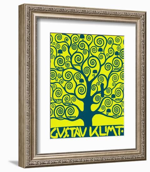 Blue Tree of Life-Gustav Klimt-Framed Premium Giclee Print