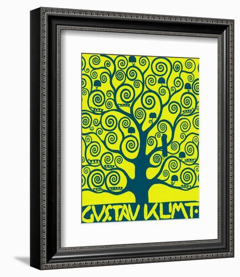 Blue Tree of Life-Gustav Klimt-Framed Premium Giclee Print