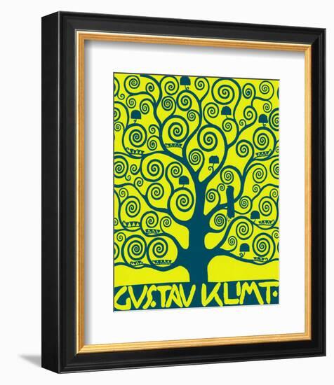 Blue Tree of Life-Gustav Klimt-Framed Premium Giclee Print