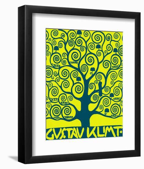 Blue Tree of Life-Gustav Klimt-Framed Premium Giclee Print