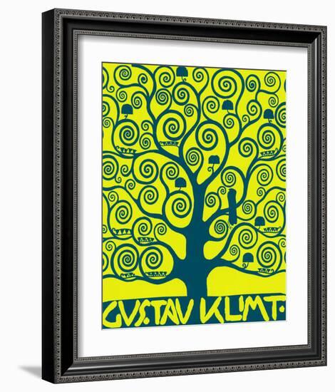 Blue Tree of Life-Gustav Klimt-Framed Premium Giclee Print