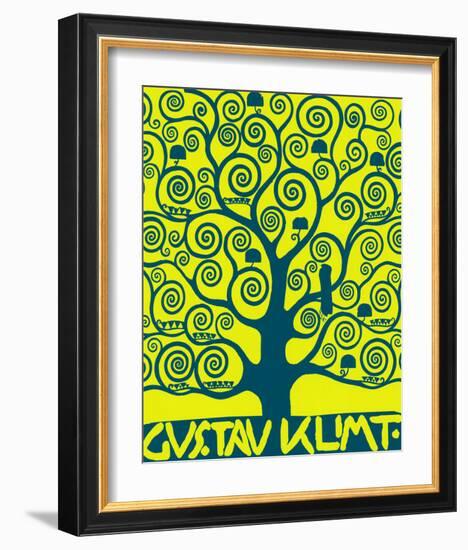 Blue Tree of Life-Gustav Klimt-Framed Premium Giclee Print