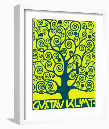 Blue Tree of Life-Gustav Klimt-Framed Premium Giclee Print