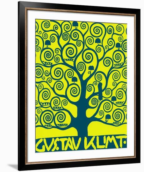 Blue Tree of Life-Gustav Klimt-Framed Premium Giclee Print