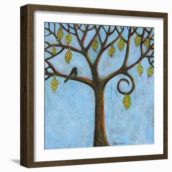 Blue Tree of Life-Blenda Tyvoll-Framed Art Print