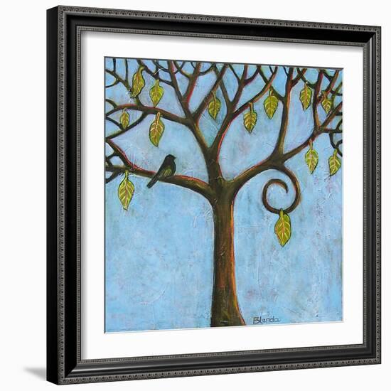 Blue Tree of Life-Blenda Tyvoll-Framed Art Print