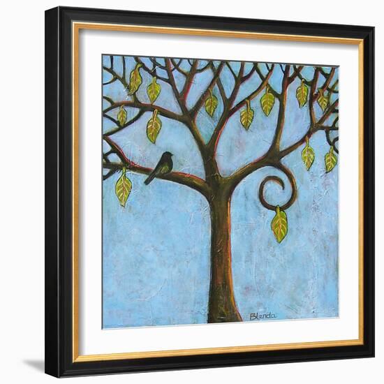 Blue Tree of Life-Blenda Tyvoll-Framed Art Print