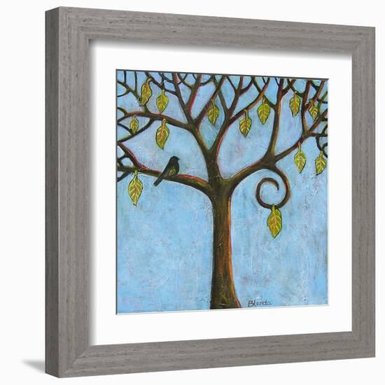 Blue Tree of Life-Blenda Tyvoll-Framed Art Print