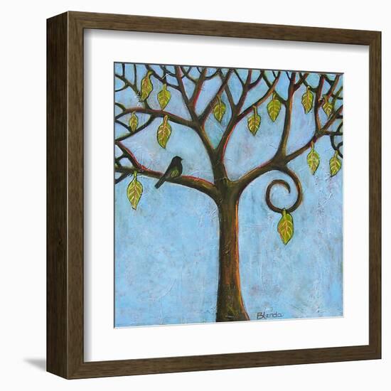 Blue Tree of Life-Blenda Tyvoll-Framed Art Print