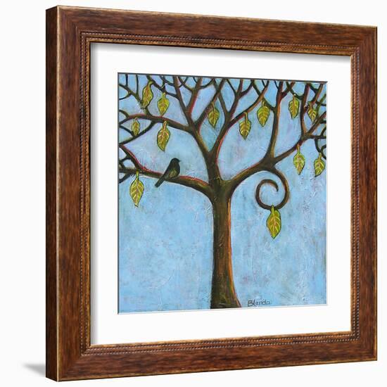 Blue Tree of Life-Blenda Tyvoll-Framed Art Print