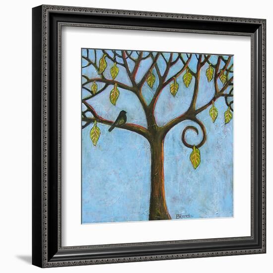 Blue Tree of Life-Blenda Tyvoll-Framed Art Print