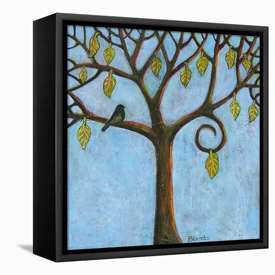 Blue Tree of Life-Blenda Tyvoll-Framed Stretched Canvas