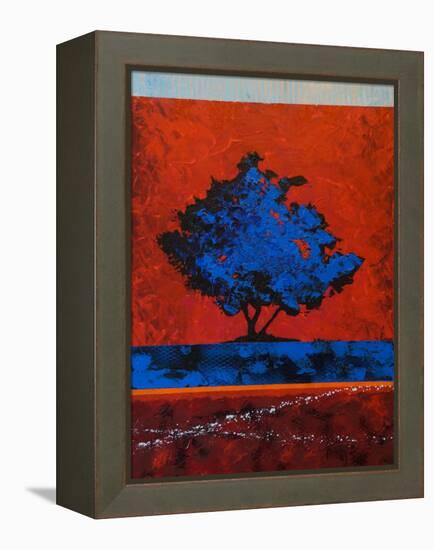 Blue Tree-Joseph Marshal Foster-Framed Stretched Canvas