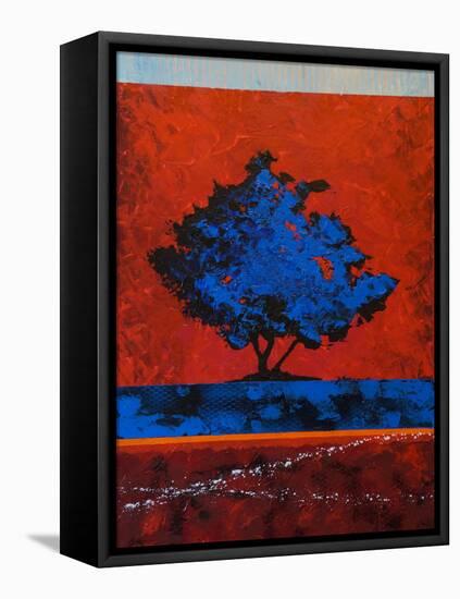 Blue Tree-Joseph Marshal Foster-Framed Stretched Canvas