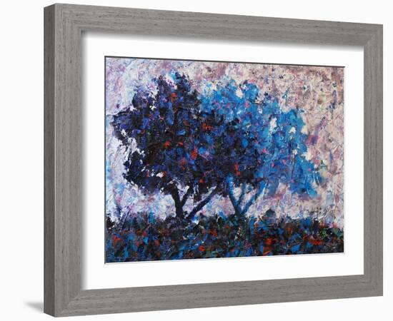 Blue Trees-Joseph Marshal Foster-Framed Art Print