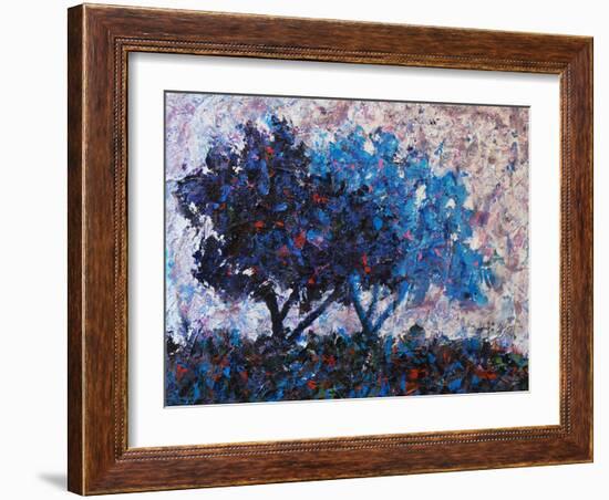 Blue Trees-Joseph Marshal Foster-Framed Art Print