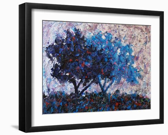 Blue Trees-Joseph Marshal Foster-Framed Art Print