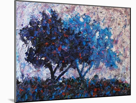 Blue Trees-Joseph Marshal Foster-Mounted Art Print