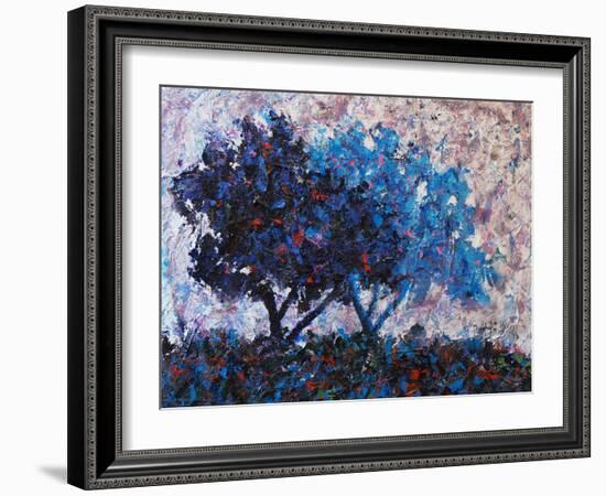 Blue Trees-Joseph Marshal Foster-Framed Art Print