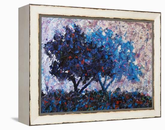 Blue Trees-Joseph Marshal Foster-Framed Stretched Canvas