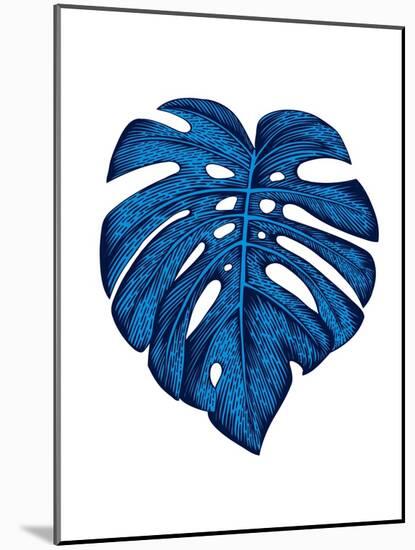 Blue Tropical Leaf-Jasmine Woods-Mounted Art Print