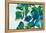 Blue Tropical Leaves I-Alex Black-Framed Stretched Canvas