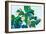 Blue Tropical Leaves II-Alex Black-Framed Art Print