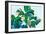 Blue Tropical Leaves II-Alex Black-Framed Art Print