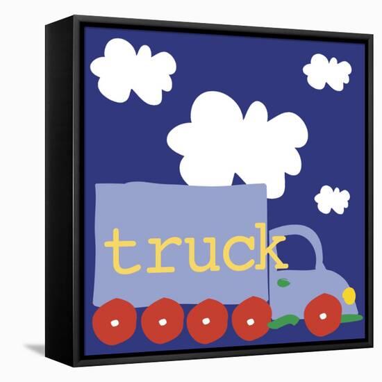 Blue Truck-Erin Clark-Framed Premier Image Canvas