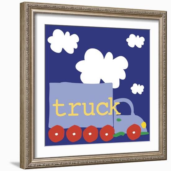 Blue Truck-Erin Clark-Framed Giclee Print