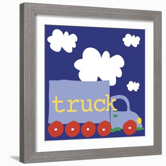 Blue Truck-Erin Clark-Framed Giclee Print