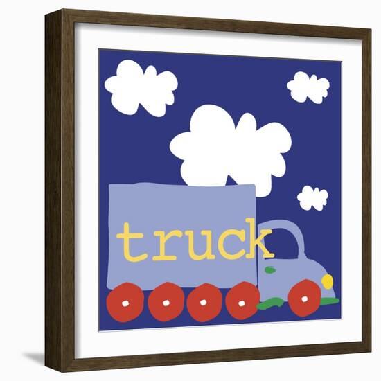 Blue Truck-Erin Clark-Framed Giclee Print