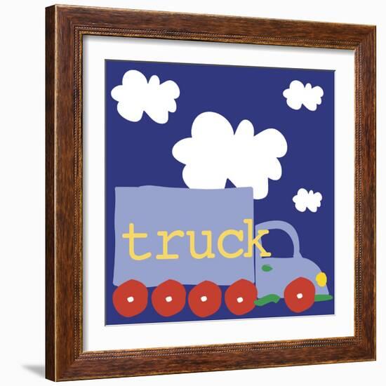 Blue Truck-Erin Clark-Framed Giclee Print