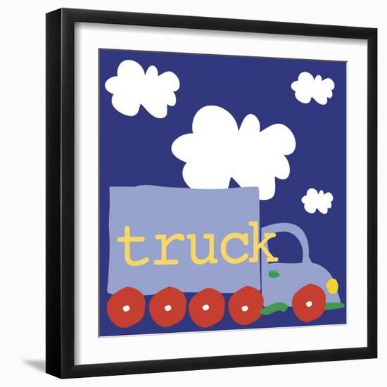 Blue Truck-Erin Clark-Framed Giclee Print