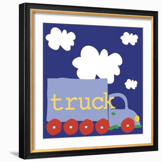 Blue Truck-Erin Clark-Framed Giclee Print