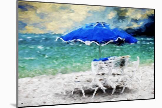 Blue Umbrella - In the Style of Oil Painting-Philippe Hugonnard-Mounted Giclee Print