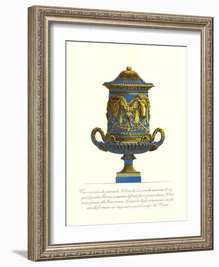 Blue Urn I-Giovanni Battista Piranesi-Framed Art Print