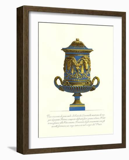 Blue Urn I-Giovanni Battista Piranesi-Framed Art Print