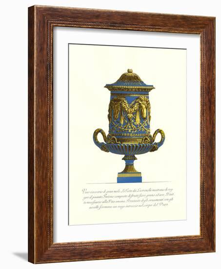 Blue Urn I-Giovanni Battista Piranesi-Framed Art Print