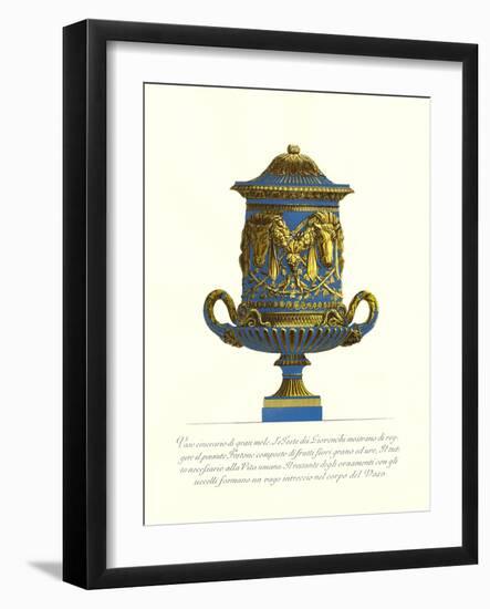 Blue Urn I-Giovanni Battista Piranesi-Framed Art Print