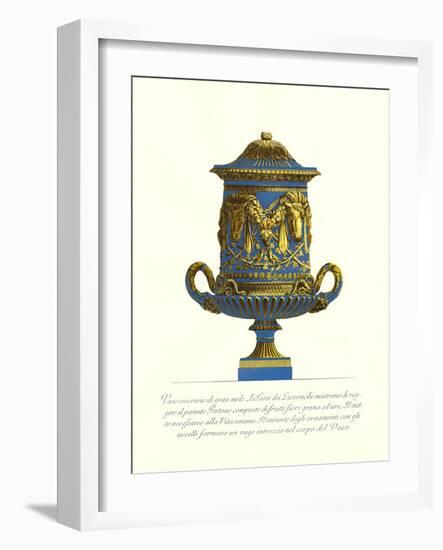 Blue Urn I-Giovanni Battista Piranesi-Framed Art Print