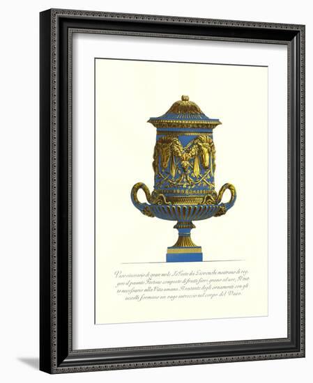 Blue Urn I-Giovanni Battista Piranesi-Framed Art Print