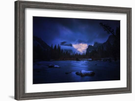 Blue Valley Mood Yosemite National Park Merced River-Vincent James-Framed Photographic Print