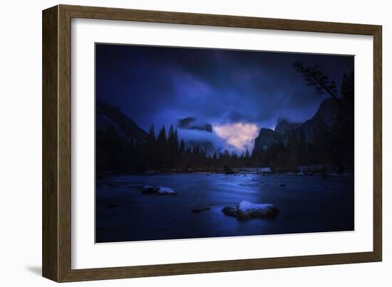 Blue Valley Mood Yosemite National Park Merced River-Vincent James-Framed Photographic Print