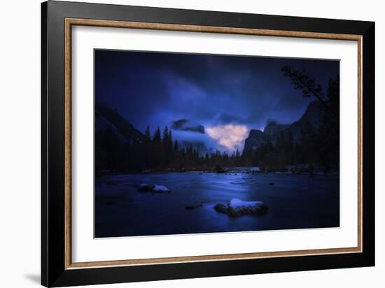 Blue Valley Mood Yosemite National Park Merced River-Vincent James-Framed Photographic Print